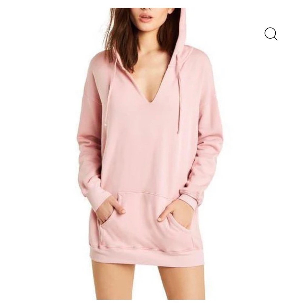 Wildfox Pink Hoodie Sweatshirt oversized. Plush